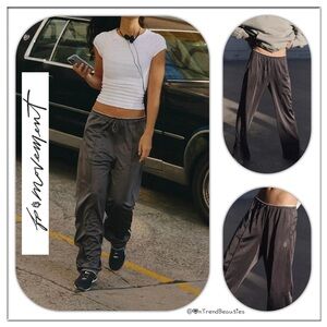 Free People FP Movement Roll With It Drawcord Gun Metal Pants